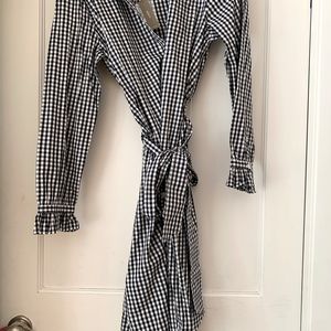 I. Crew NWT Gingham Ruffleneck dress, size 6